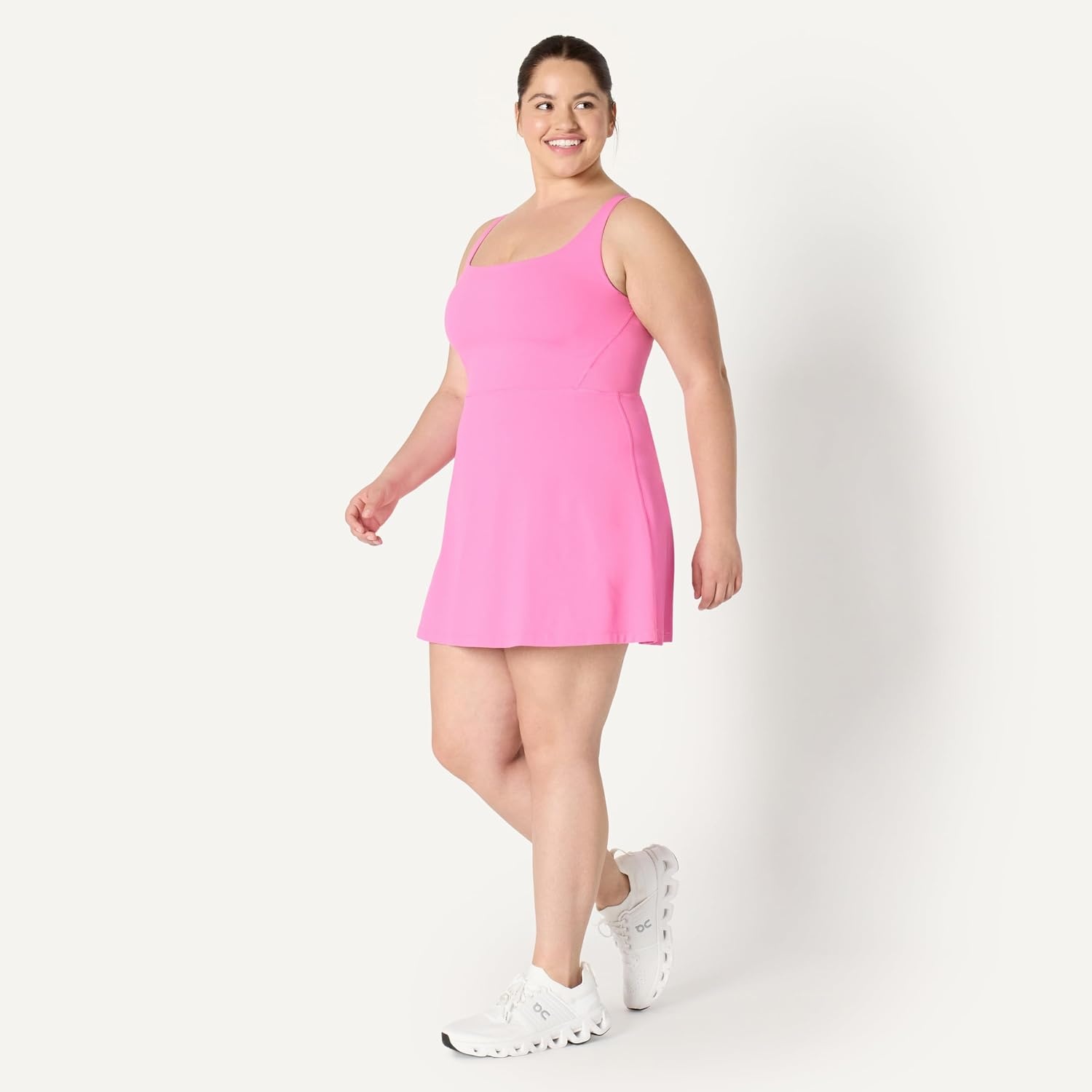 image:imageAmazon Essentials Womens Active FormFlex Buttery Soft Long Tennis DressPink