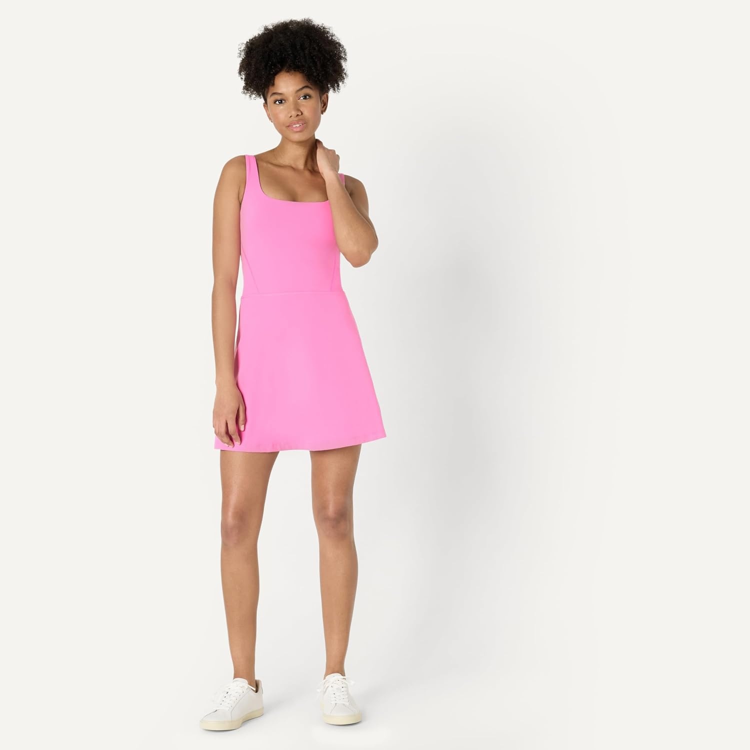 image:imageAmazon Essentials Womens Active FormFlex Buttery Soft Long Tennis DressPink