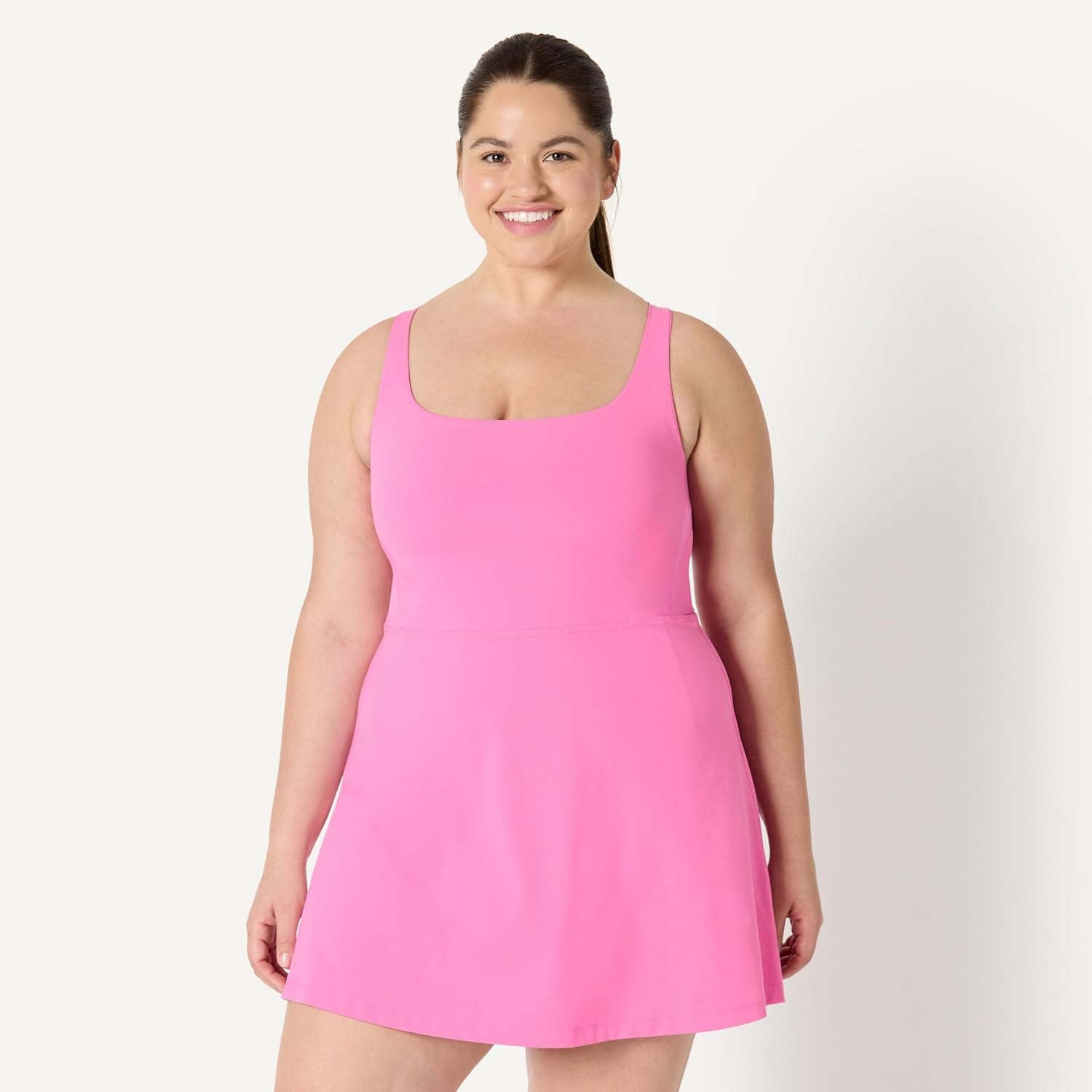image:imageAmazon Essentials Womens Active FormFlex Buttery Soft Long Tennis DressPink
