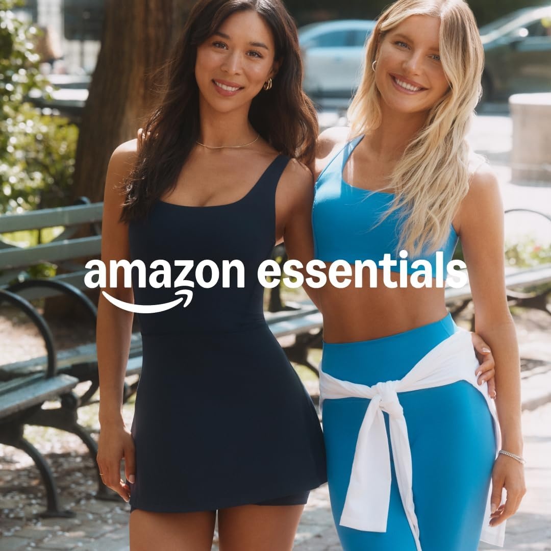 image:imageAmazon Essentials Womens Active FormFlex Buttery Soft Long Tennis DressWhite