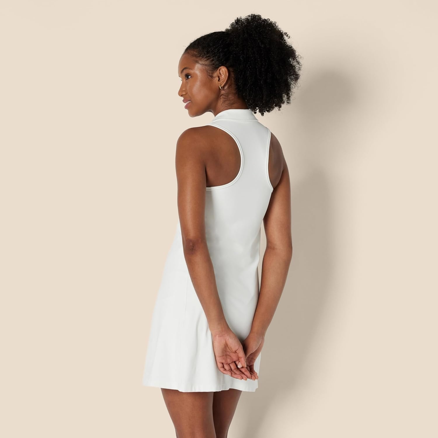 image:imageAmazon Essentials Womens Active FormFlex Buttery Soft Long Tennis DressWhite