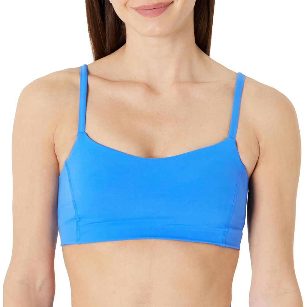 image:imageAmazon Essentials Womens Active FormFlex Buttery Soft Light Support Sports Bra Removable Cups Breathable Moisture WickingOcean Blue