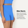 Amazon Essentials Women’s Active FormFlex Buttery Soft High Waist 7″ Yoga Biker Shorts(Blue)