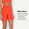 Amazon Essentials Women’s Active FormFlex Buttery Soft High Waist 7″ Yoga Biker Shorts(Bright Red)