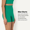 Amazon Essentials Women’s Active FormFlex Buttery Soft High Waist 7″ Yoga Biker Shorts(Emerald Green)