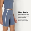 Amazon Essentials Women’s Active FormFlex Buttery Soft High Waist 7″ Yoga Biker Shorts(Grisaille / White)