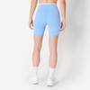 Amazon Essentials Women’s Active FormFlex Buttery Soft High Waist 7″ Yoga Biker Shorts(Light Blue/White)
