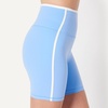 Amazon Essentials Women’s Active FormFlex Buttery Soft High Waist 7″ Yoga Biker Shorts(Light Blue/White)
