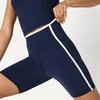 Amazon Essentials Women’s Active FormFlex Buttery Soft High Waist 7″ Yoga Biker Shorts(Navy / White)