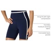 Amazon Essentials Women’s Active FormFlex Buttery Soft High Waist 7″ Yoga Biker Shorts(Navy / White)