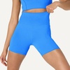 Amazon Essentials Women’s Active FormFlex Buttery Soft High Waist 7″ Yoga Biker Shorts(Ocean Blue)