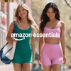 Amazon Essentials Women’s Active FormFlex Buttery Soft High Waist 7″ Yoga Biker Shorts(Pink)