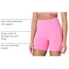 Amazon Essentials Women’s Active FormFlex Buttery Soft High Waist 7″ Yoga Biker Shorts(Pink)