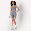 Amazon Essentials Women’s Active FormFlex Buttery Soft High Waist 7″ Yoga Biker Shorts(Slate Grey)