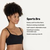 Amazon Essentials Women’s Active FormFlex Buttery Soft Light Support Sports Bra, Removable Cups, Breathable, Moisture Wicking(Black)