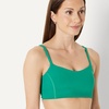 Amazon Essentials Women’s Active FormFlex Buttery Soft Light Support Sports Bra, Removable Cups, Breathable, Moisture Wicking(Emerald Green)