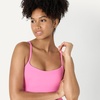 Amazon Essentials Women’s Active FormFlex Buttery Soft Light Support Sports Bra, Removable Cups, Breathable, Moisture Wicking(Flamingo Pink)