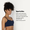 Amazon Essentials Women’s Active FormFlex Buttery Soft Light Support Sports Bra, Removable Cups, Breathable, Moisture Wicking(Navy)