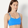 Amazon Essentials Women’s Active FormFlex Buttery Soft Light Support Sports Bra, Removable Cups, Breathable, Moisture Wicking(Ocean Blue)