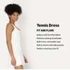 Amazon Essentials Women’s Active FormFlex Buttery Soft Long Tennis Dress(White)