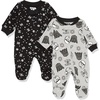 Amazon Essentials Disney | Marvel | Star Wars Unisex Babies’ Snug-Fit Cotton Footed Sleepers, Multipacks(Star Wars Tiny Trooper)