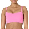 Amazon Essentials Women’s Active FormFlex Buttery Soft Light Support Sports Bra, Removable Cups, Breathable, Moisture Wicking(Flamingo Pink)