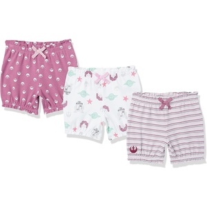 Amazon Essentials Disney | Star Wars | Princess Baby Girls’ Shorts, Multipacks(Star Wars Tiny Rebel)