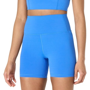 Amazon Essentials Women’s Active FormFlex Buttery Soft High Waist 7″ Yoga Biker Shorts(Blue)