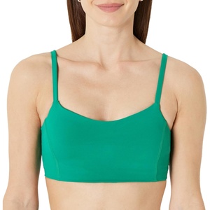 Amazon Essentials Women’s Active FormFlex Buttery Soft Light Support Sports Bra, Removable Cups, Breathable, Moisture Wicking(Emerald Green)