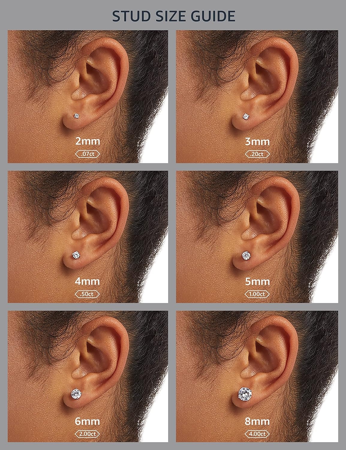 image:imageAmazon Essentials PlatinumPlated Sterling Silver Infinite Elements Cubic Zirconia RoundCut Stud Earrings Classic Jewelry