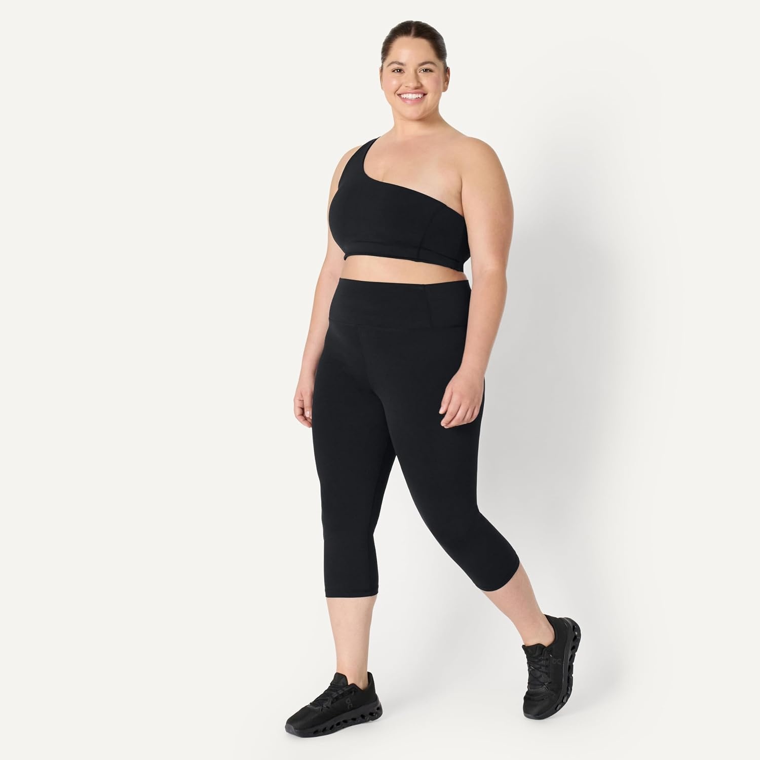 image:imageAmazon Essentials Womens Active FormFlex Buttery Soft High Waist Capri Yoga Workout LeggingsBlack
