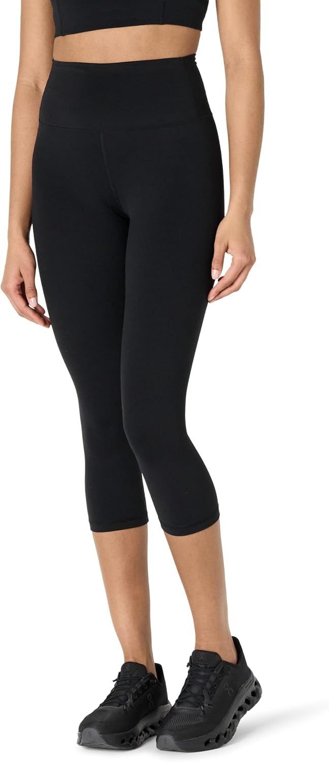 image:imageAmazon Essentials Womens Active FormFlex Buttery Soft High Waist Capri Yoga Workout LeggingsBlack