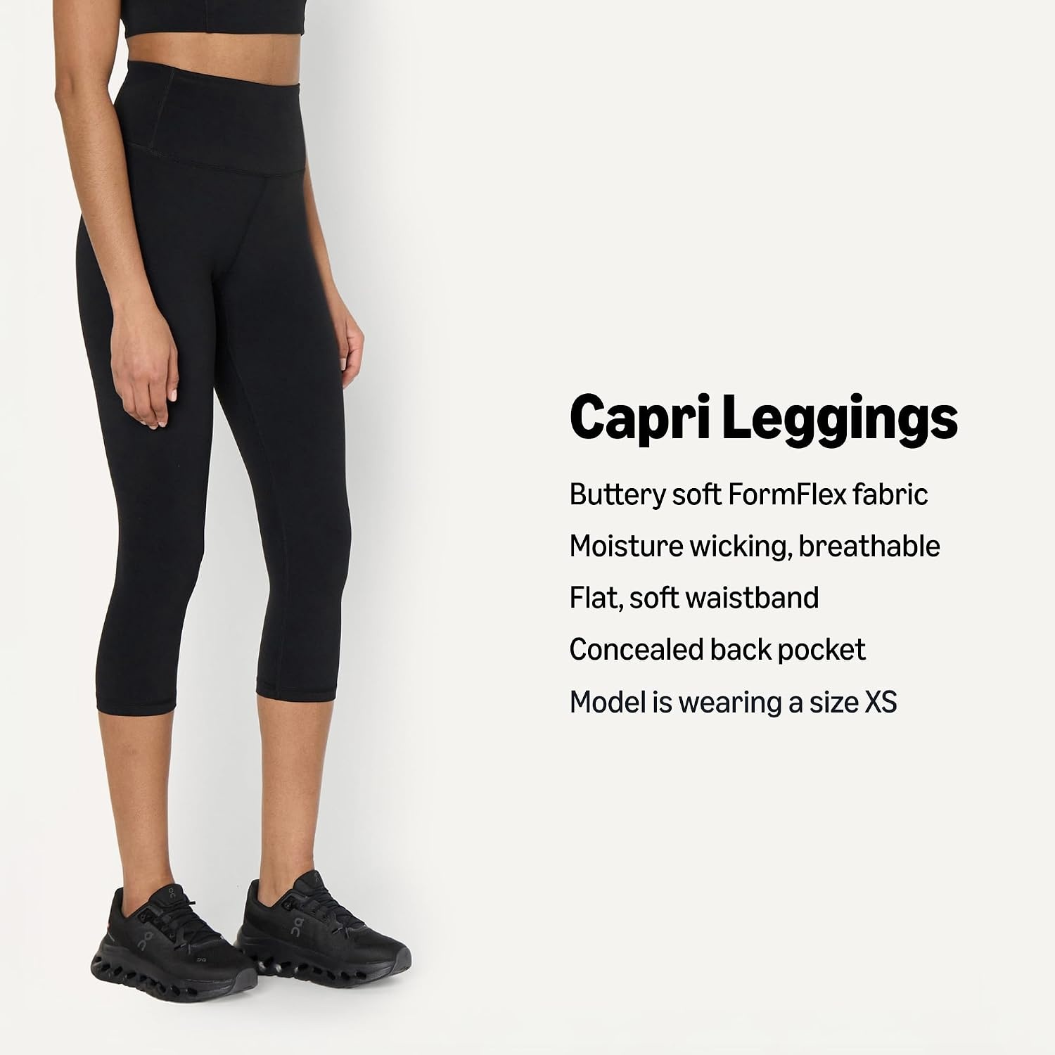 image:imageAmazon Essentials Womens Active FormFlex Buttery Soft High Waist Capri Yoga Workout LeggingsBlack