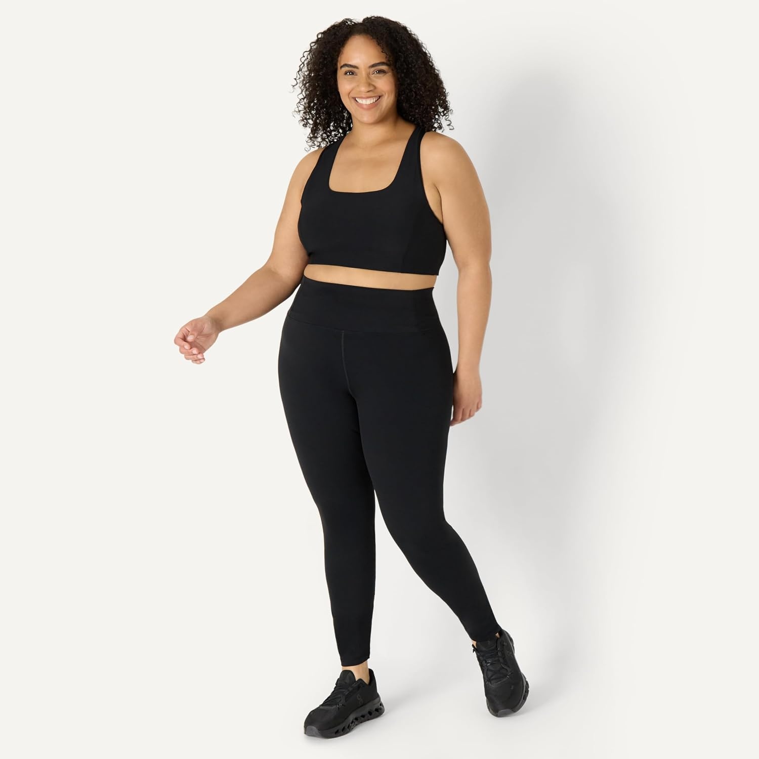 image:imageAmazon Essentials Womens Active FormFlex Buttery Soft High Waist Yoga Workout LeggingsBlack