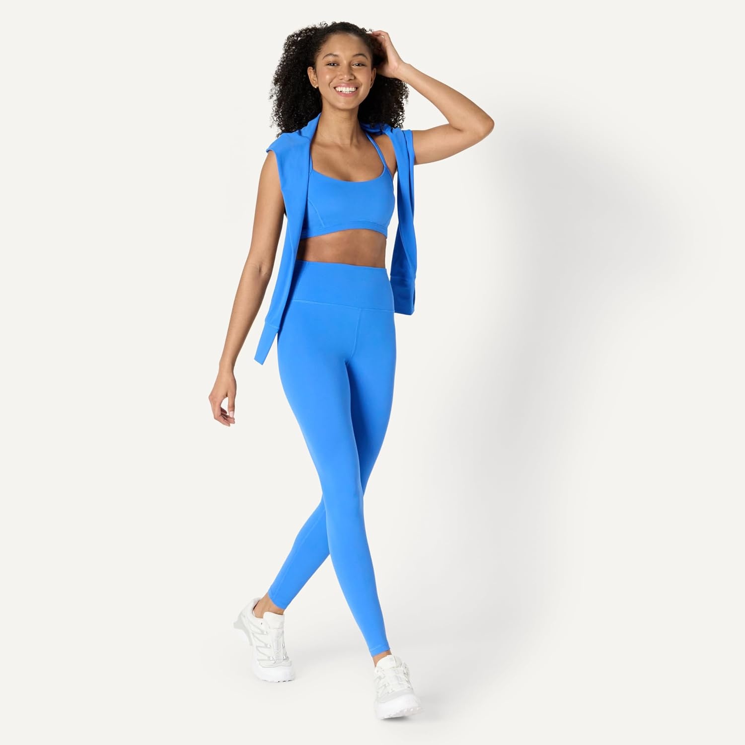 image:imageAmazon Essentials Womens Active FormFlex Buttery Soft High Waist Yoga Workout LeggingsBlue