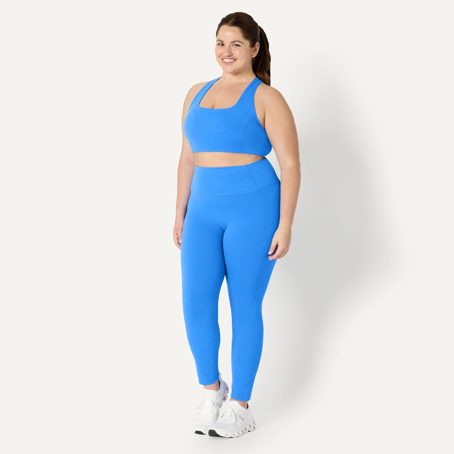image:imageAmazon Essentials Womens Active FormFlex Buttery Soft High Waist Yoga Workout LeggingsBlue