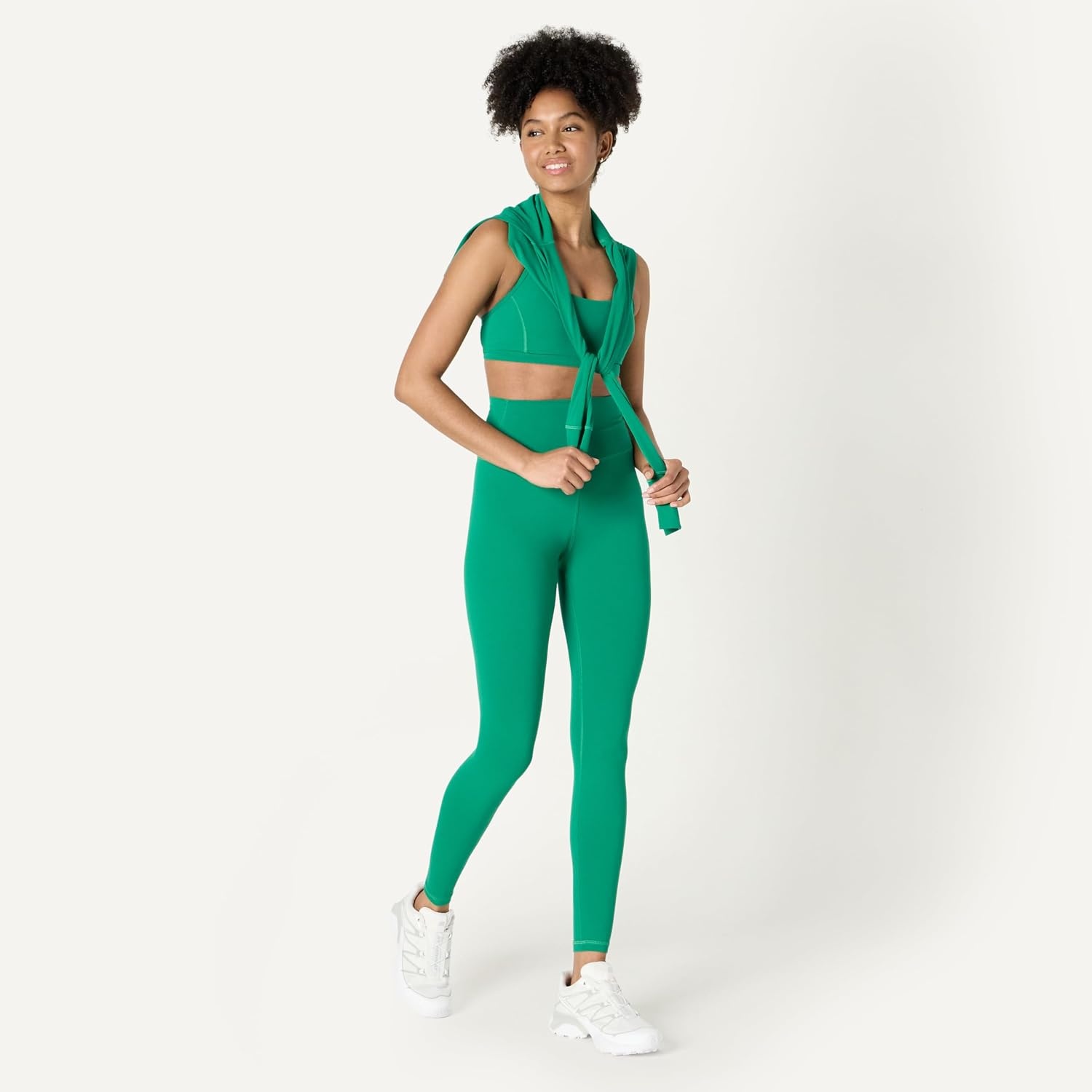 image:imageAmazon Essentials Womens Active FormFlex Buttery Soft High Waist Yoga Workout LeggingsEmerald Green