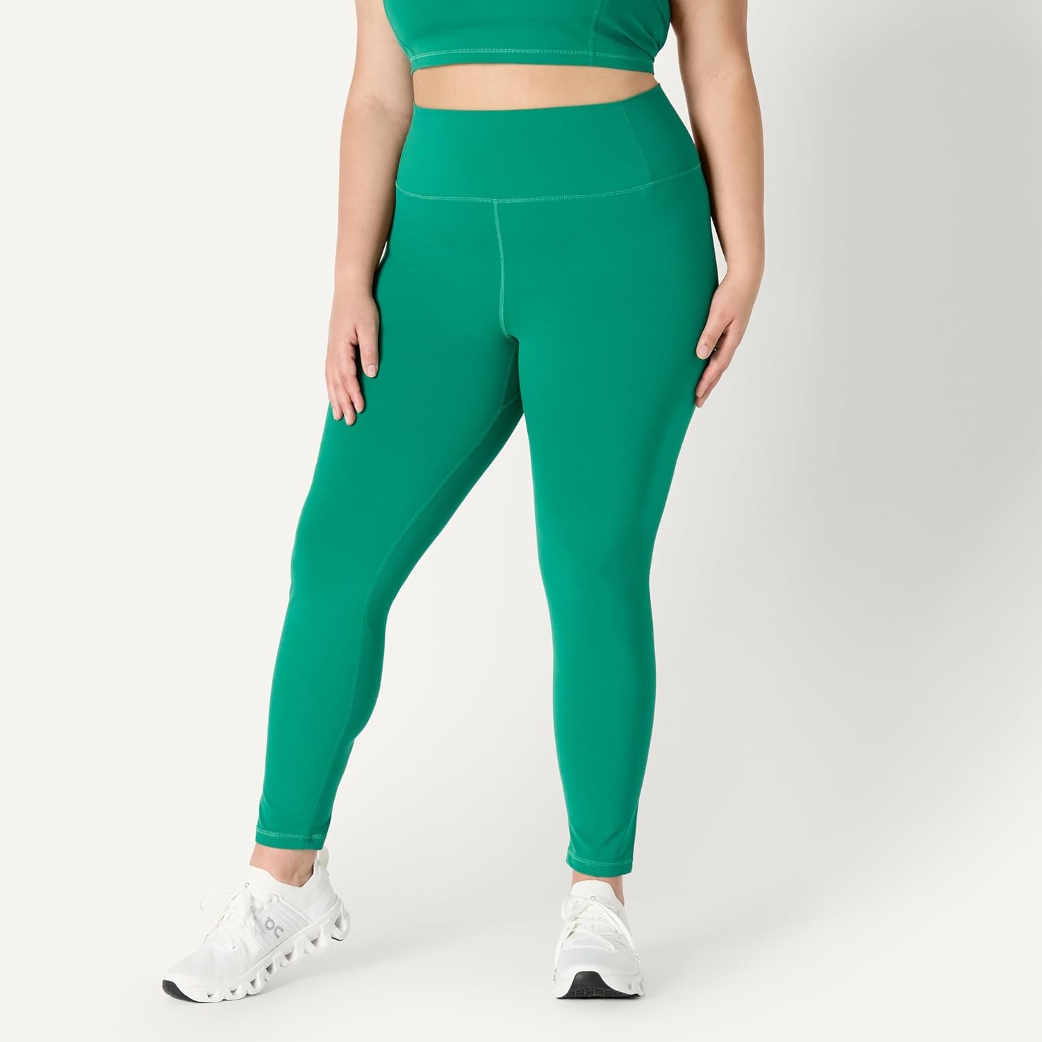 image:imageAmazon Essentials Womens Active FormFlex Buttery Soft High Waist Yoga Workout LeggingsEmerald Green