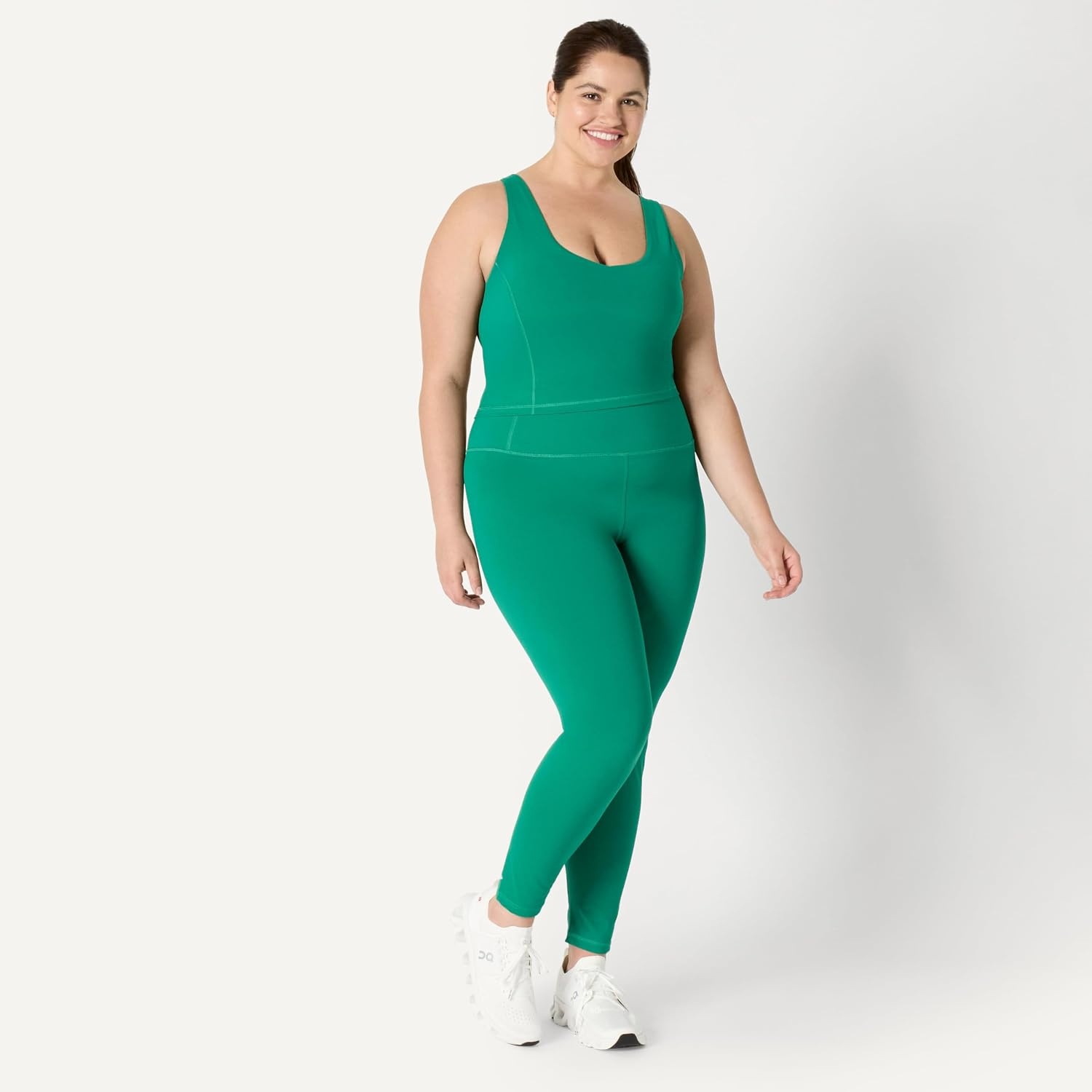image:imageAmazon Essentials Womens Active FormFlex Buttery Soft High Waist Yoga Workout LeggingsEmerald Green