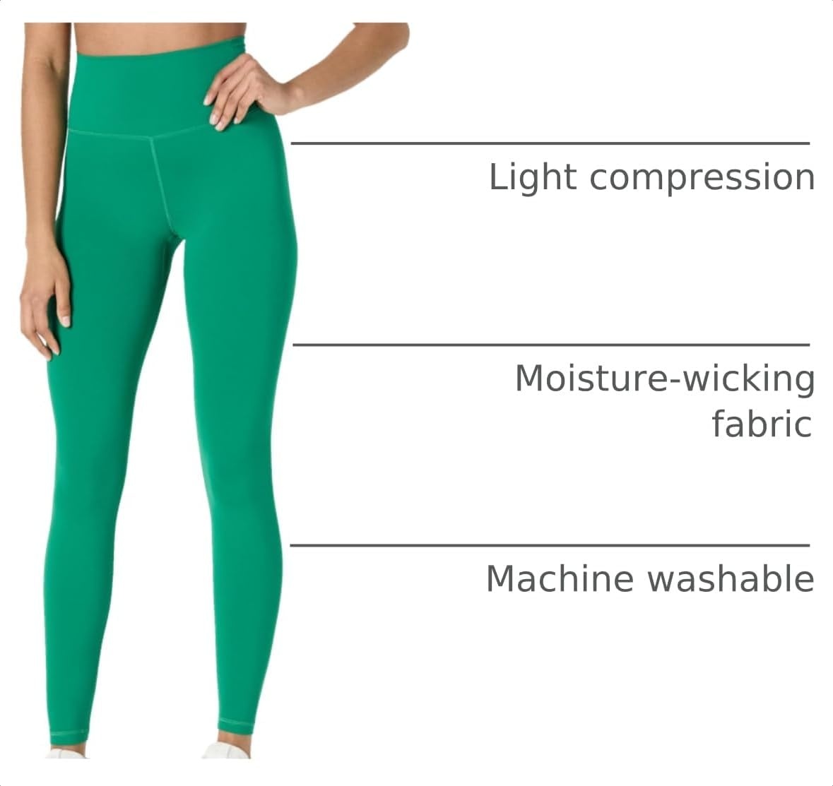 image:imageAmazon Essentials Womens Active FormFlex Buttery Soft High Waist Yoga Workout LeggingsEmerald Green