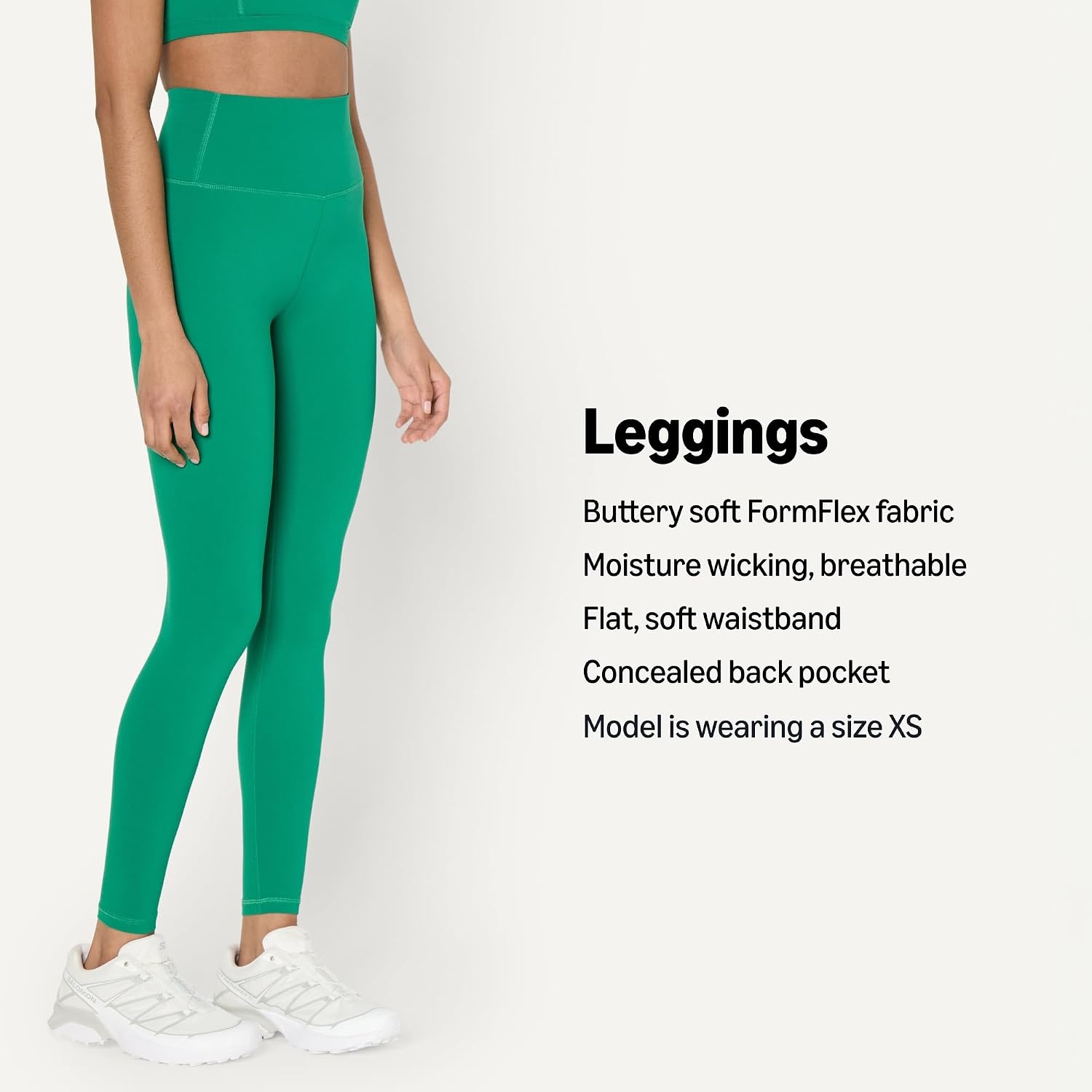 image:imageAmazon Essentials Womens Active FormFlex Buttery Soft High Waist Yoga Workout LeggingsEmerald Green