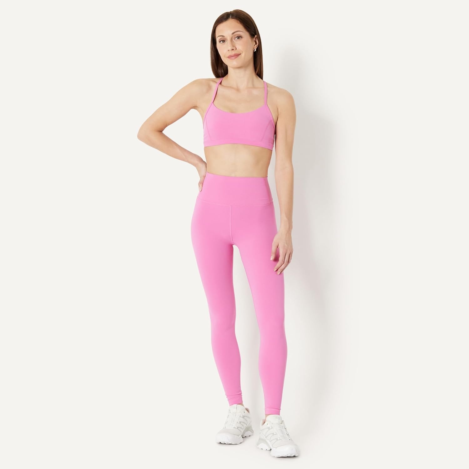 image:imageAmazon Essentials Womens Active FormFlex Buttery Soft High Waist Yoga Workout LeggingsFlamingo Pink