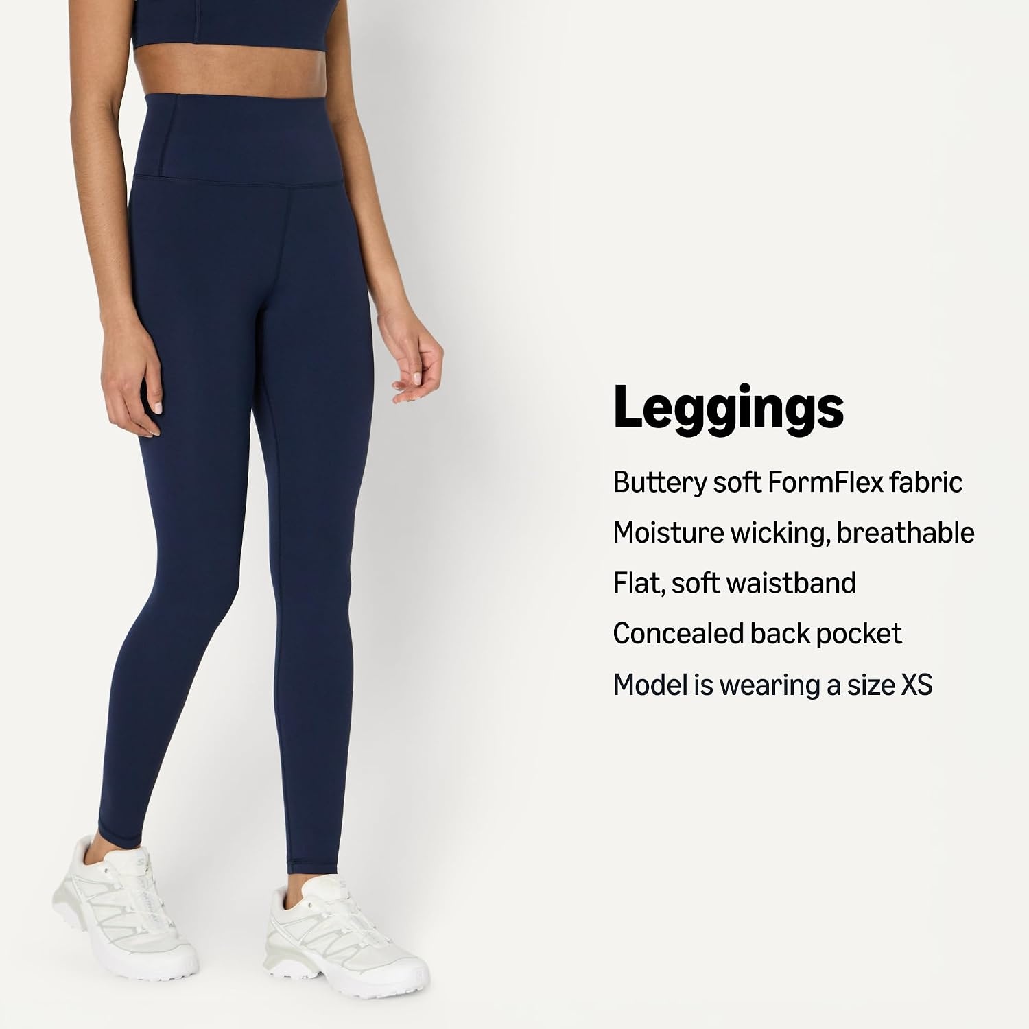 image:imageAmazon Essentials Womens Active FormFlex Buttery Soft High Waist Yoga Workout LeggingsNavy