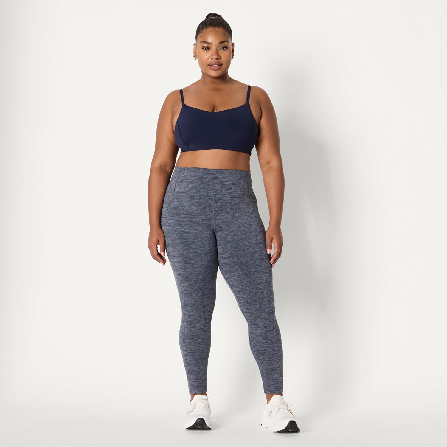 image:imageAmazon Essentials Womens Active FormFlex Buttery Soft High Waist Yoga Workout LeggingsSpace Dye Slate