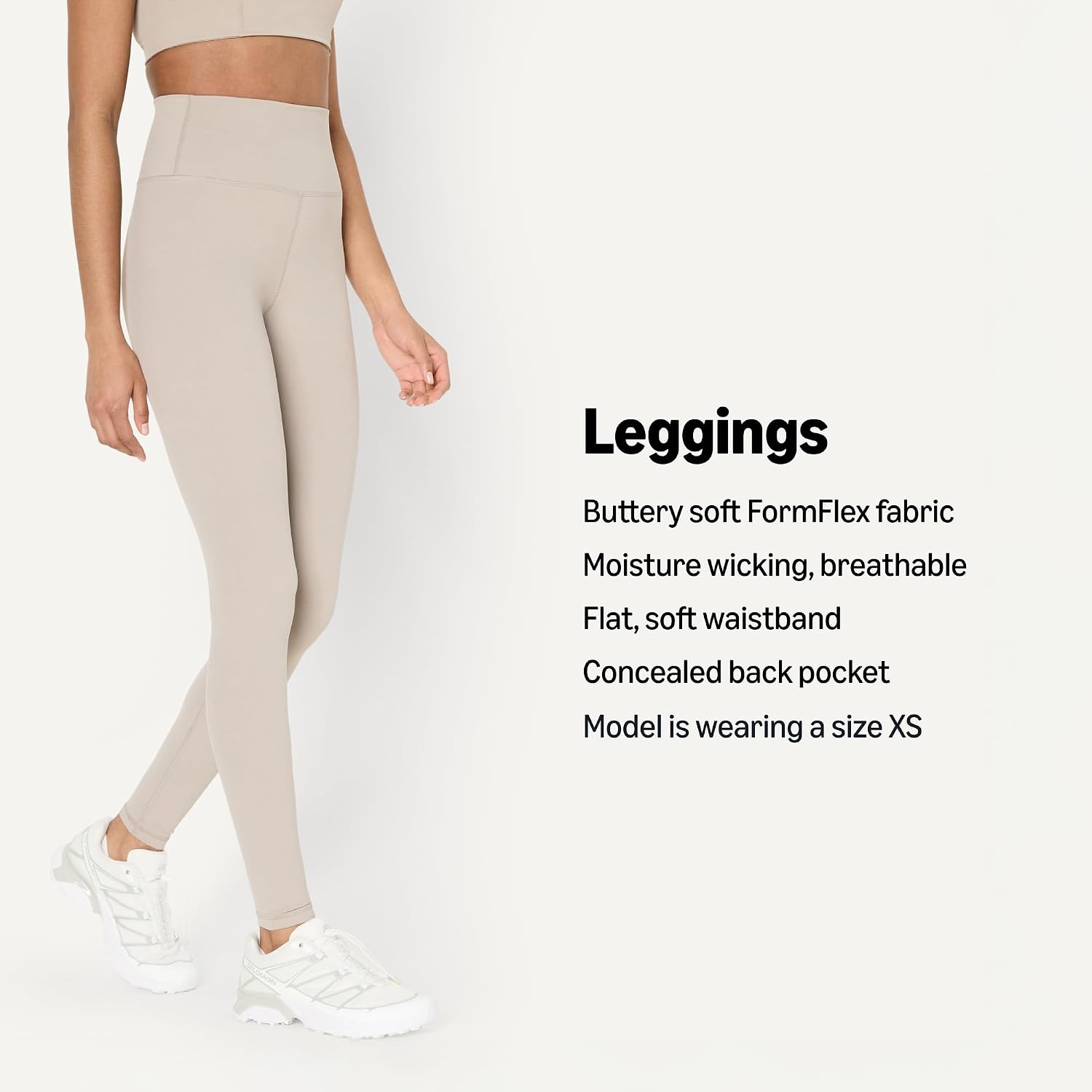 image:imageAmazon Essentials Womens Active FormFlex Buttery Soft High Waist Yoga Workout LeggingsTaupe