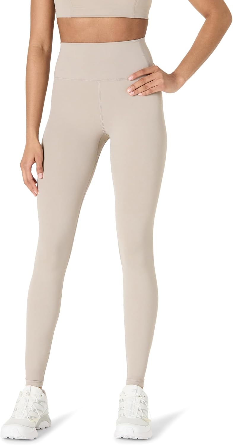 image:imageAmazon Essentials Womens Active FormFlex Buttery Soft High Waist Yoga Workout LeggingsTaupe