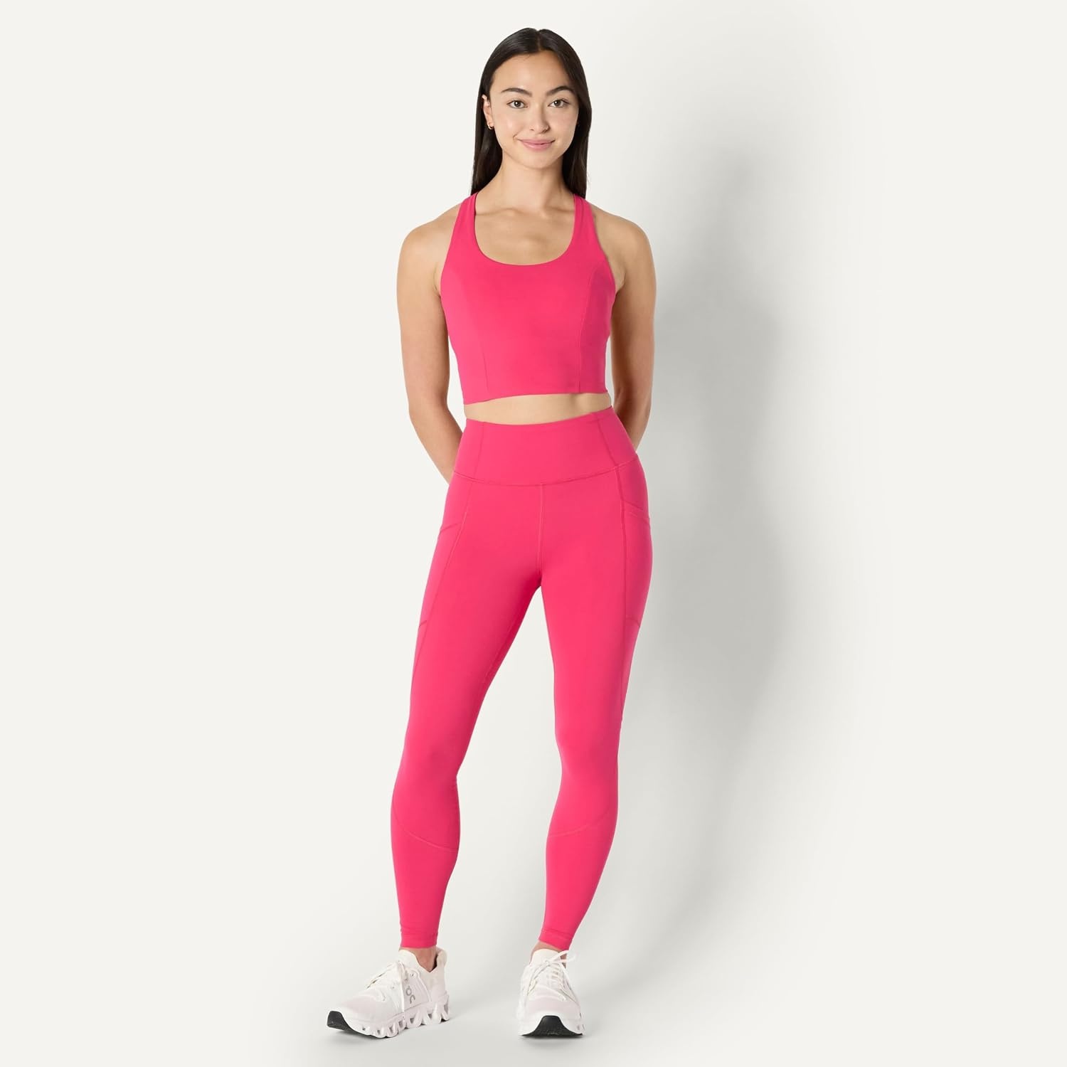 image:imageAmazon Essentials Womens Active Total Train Gym Workout LeggingsHot Pink