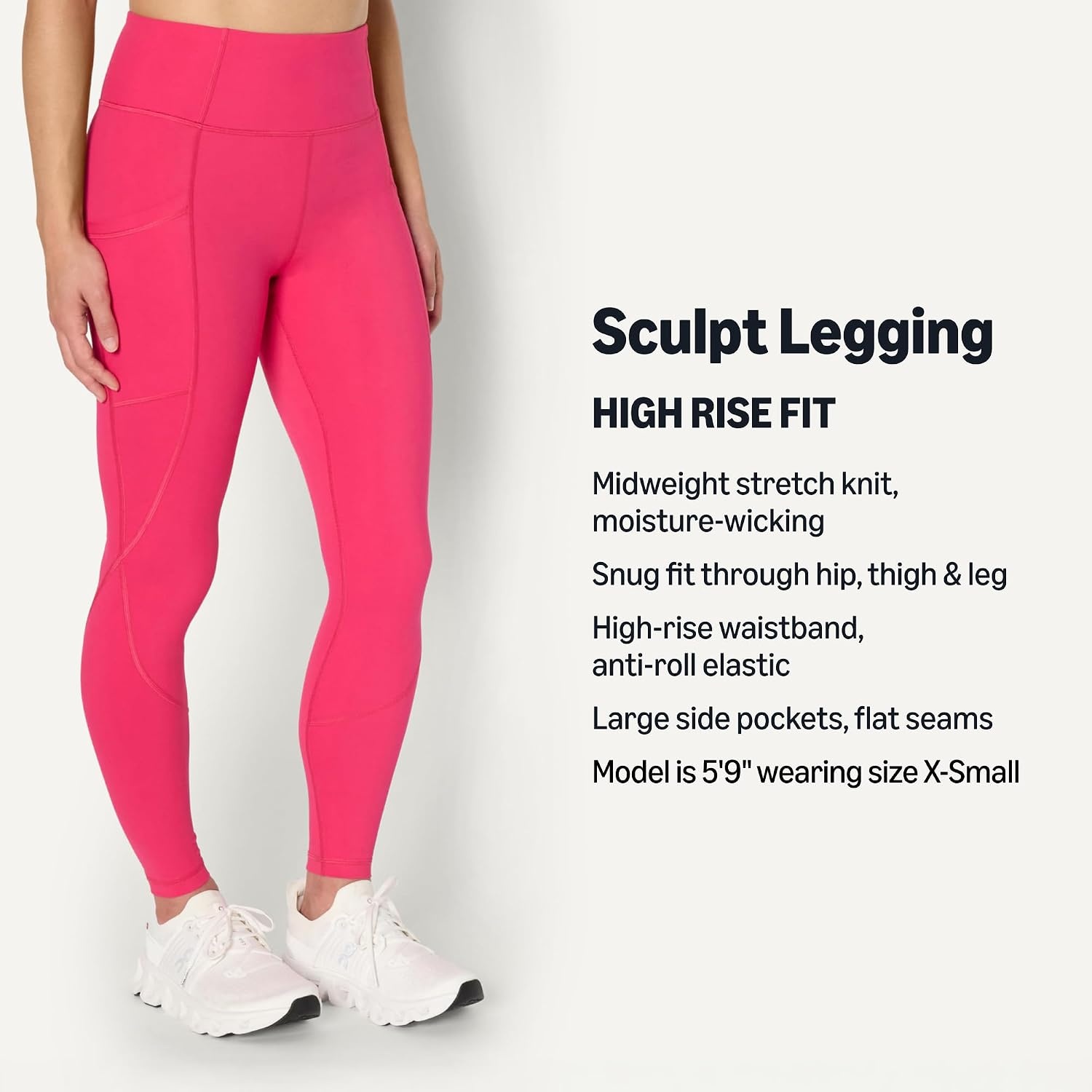 image:imageAmazon Essentials Womens Active Total Train Gym Workout LeggingsHot Pink
