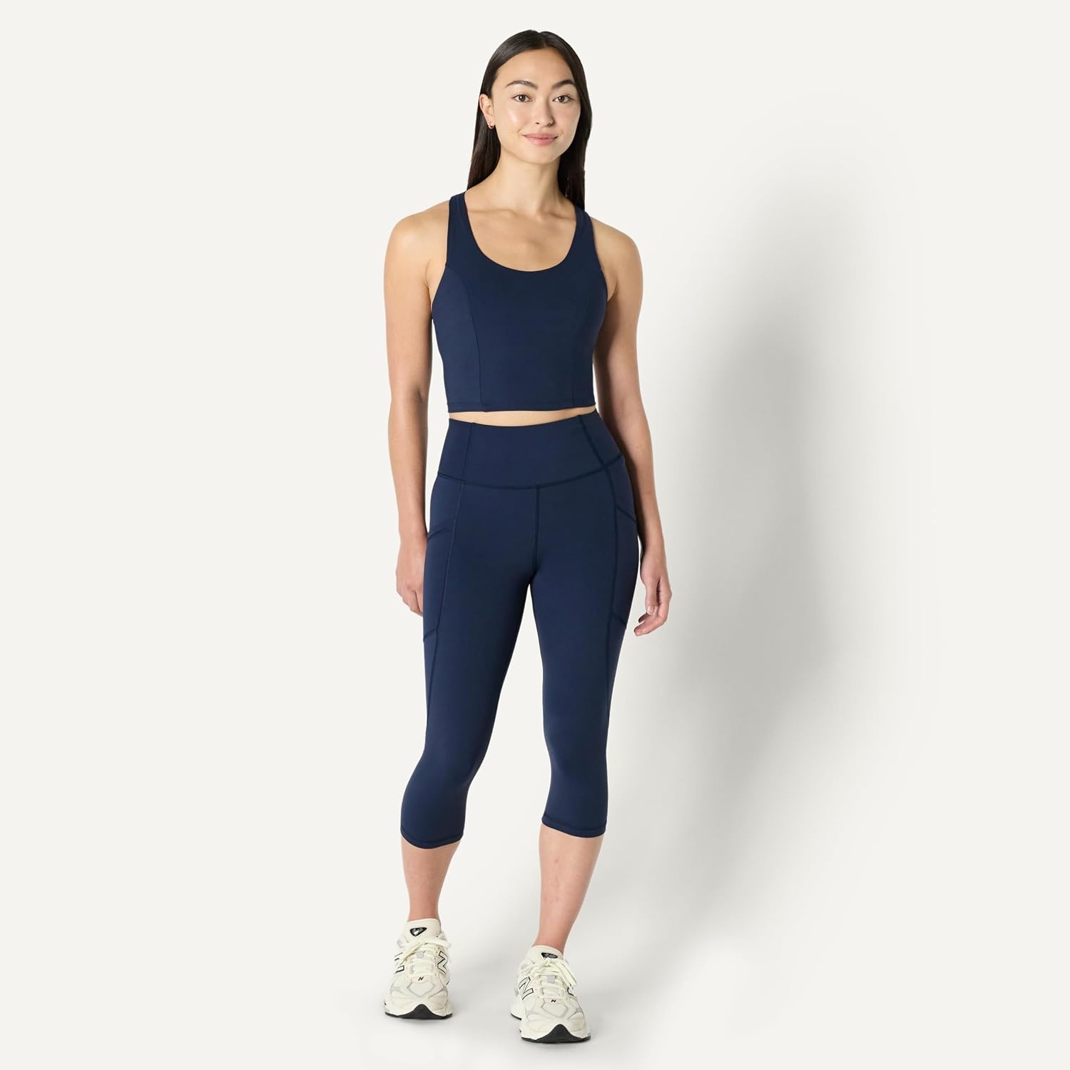 image:imageAmazon Essentials Womens Active Total Train Gym Workout LeggingsNavy