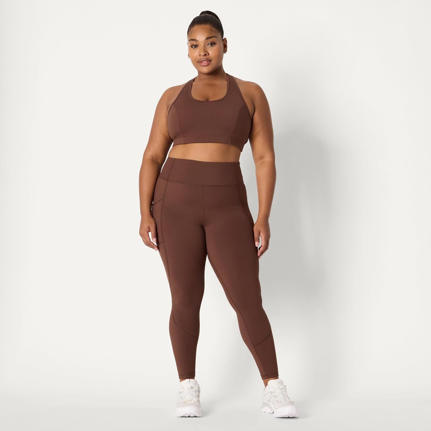 image:imageAmazon Essentials Womens Active Total Train Gym Workout LeggingsRich Hazel